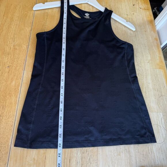 Rabbit Racy Running Tank Black Logo Perforated Spell Out Quick Dry Med FLAWED - Picture 9 of 9